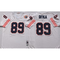 Men's Chicago Bears #89 DITKA White Stitched Jersey 
