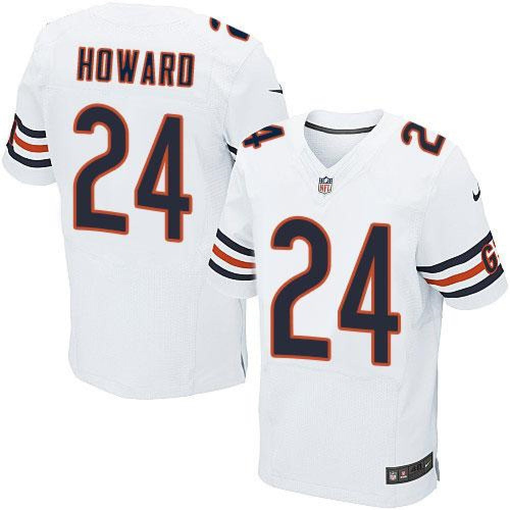Bears #24 Jordan Howard White Men's Stitched NFL Elite Jersey 