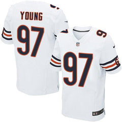 Bears #97 Willie Young White Men's Stitched NFL Elite Jersey 