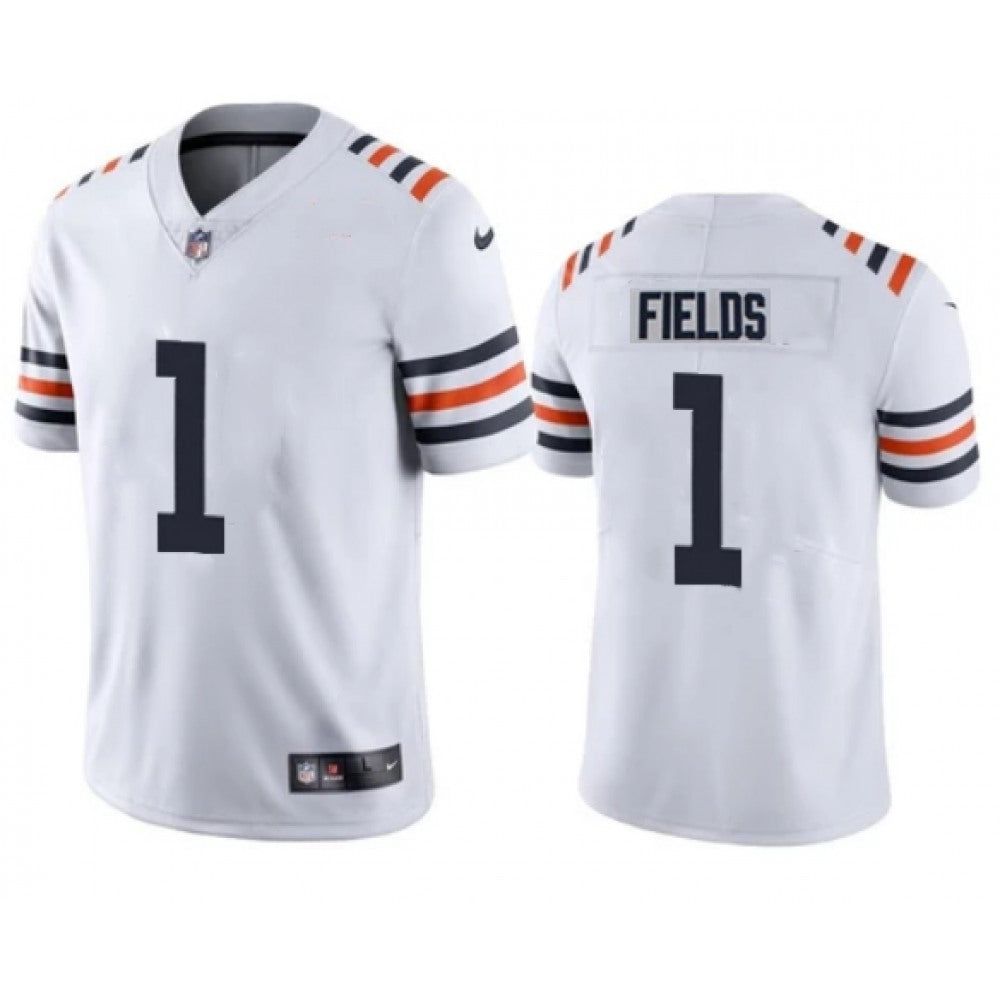 Men's Chicago Bears #1 Justin Fields White Vapor Untouchable Limited Stitched Jersey 