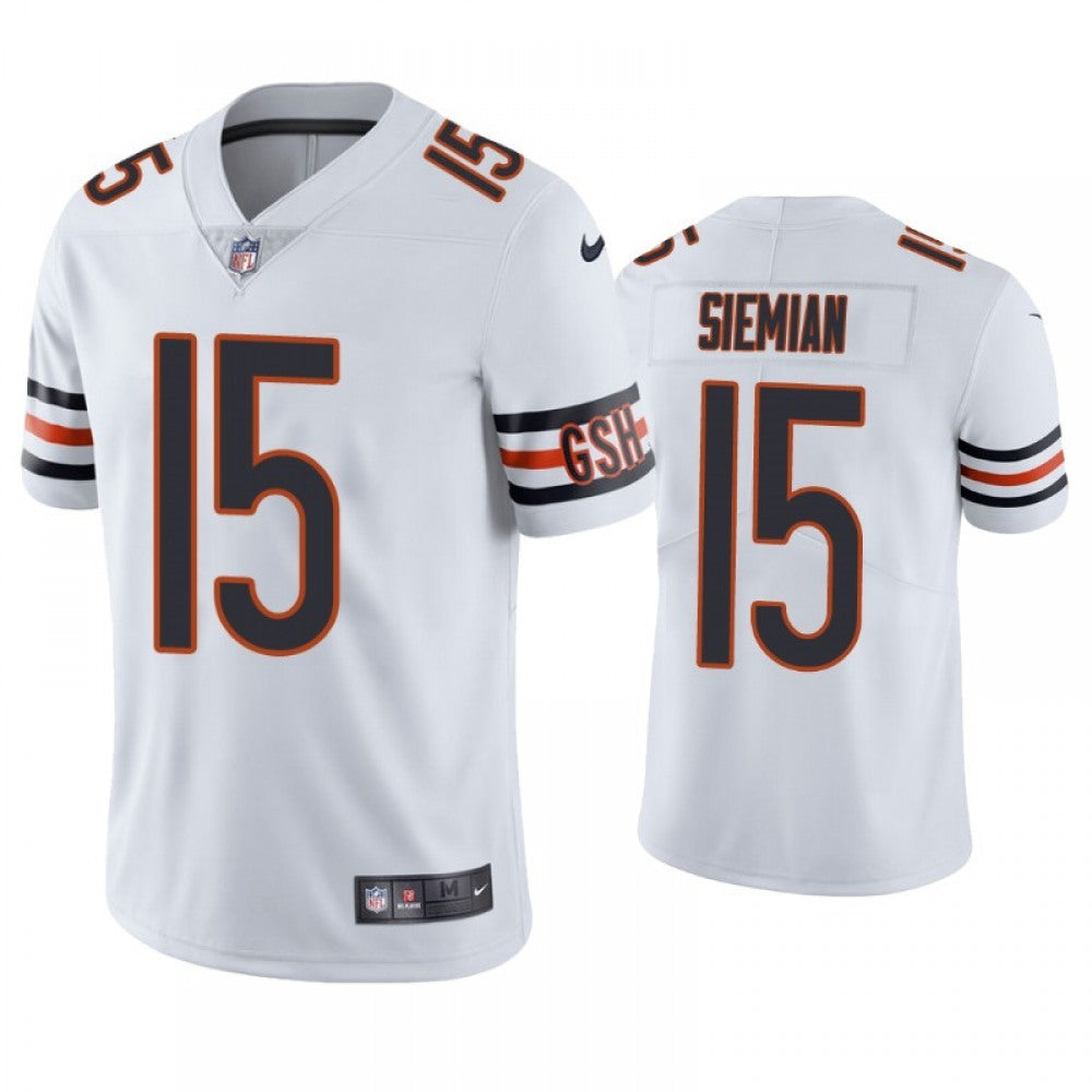 Men's Chicago Bears #15 Trevor Siemian White Vapor untouchable Limited Stitched Jersey 
