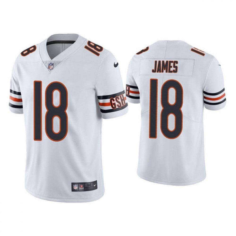 Men's Chicago Bears #18 Jesse James White Vapor untouchable Limited Stitched Jersey 