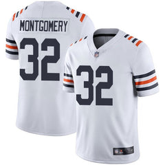 Men's Chicago Bears #32 David Montgomery White Vapor Untouchable Limited Stitched NFL Jersey 