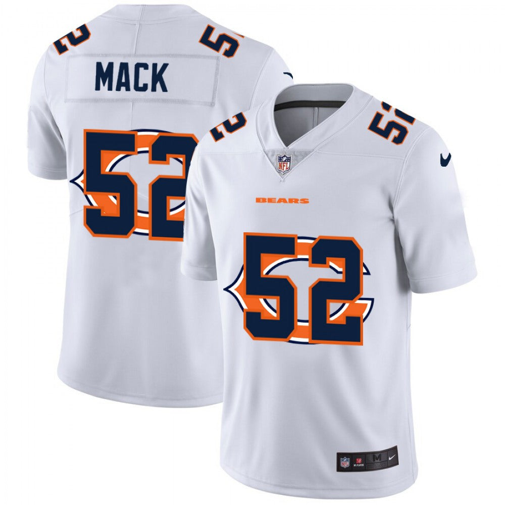 Men's Chicago Bears #52 Khalil Mack White Shadow Logo Limited Stitched Jersey 