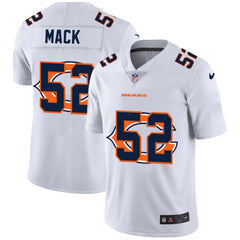 Men's Chicago Bears #52 Khalil Mack White Shadow Logo Limited Stitched Jersey 