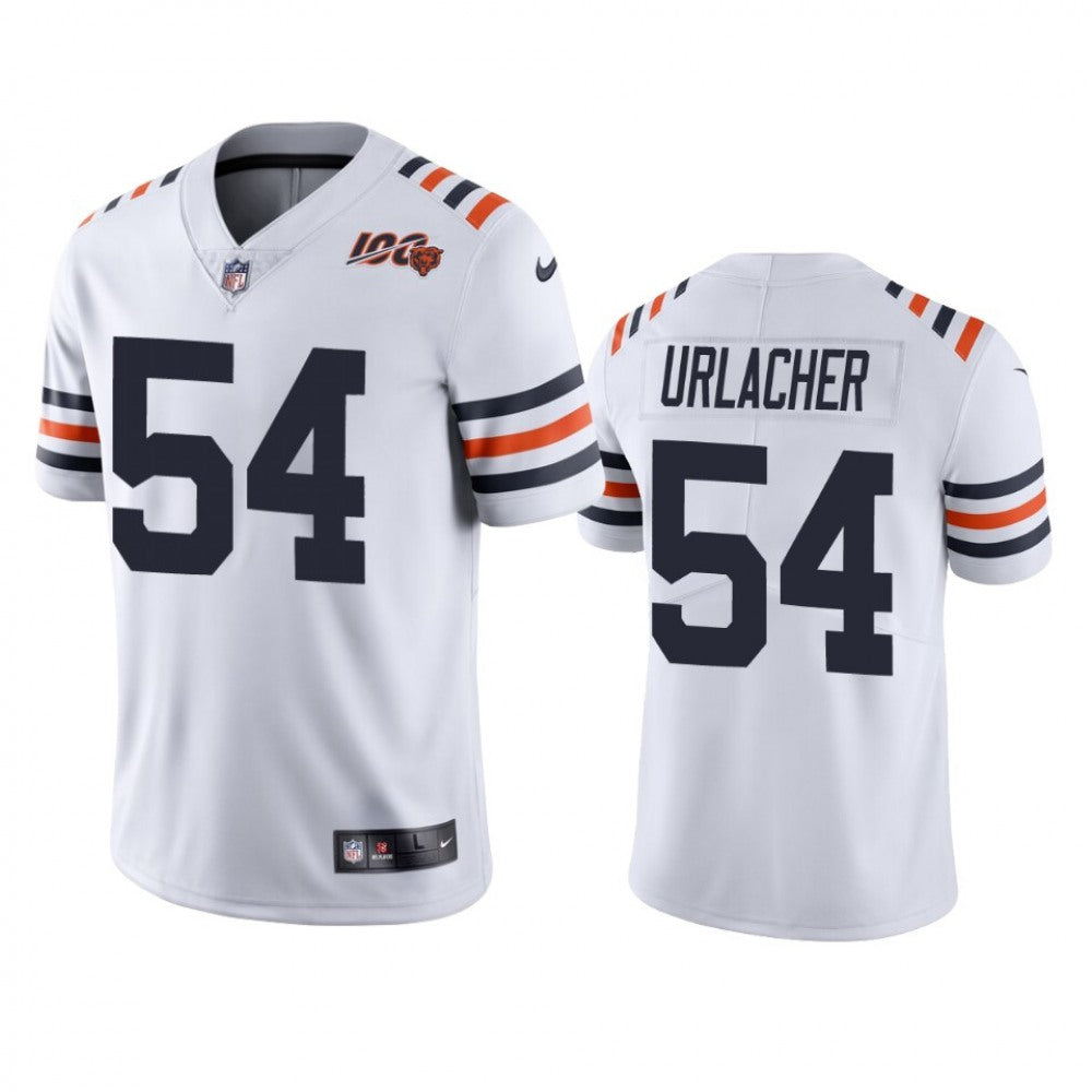 Men's Chicago Bears #54 Brian Urlacher White 2019 100th Season Limited Stitched NFL Jersey 