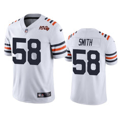 Men's Chicago Bears #58 Roquan Smith White 2019 100th Season Limited Stitched NFL Jersey 