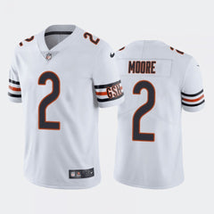 Men's Chicago Bears #2 D.J. Moore White Vapor Untouchable Stitched Football Jersey 