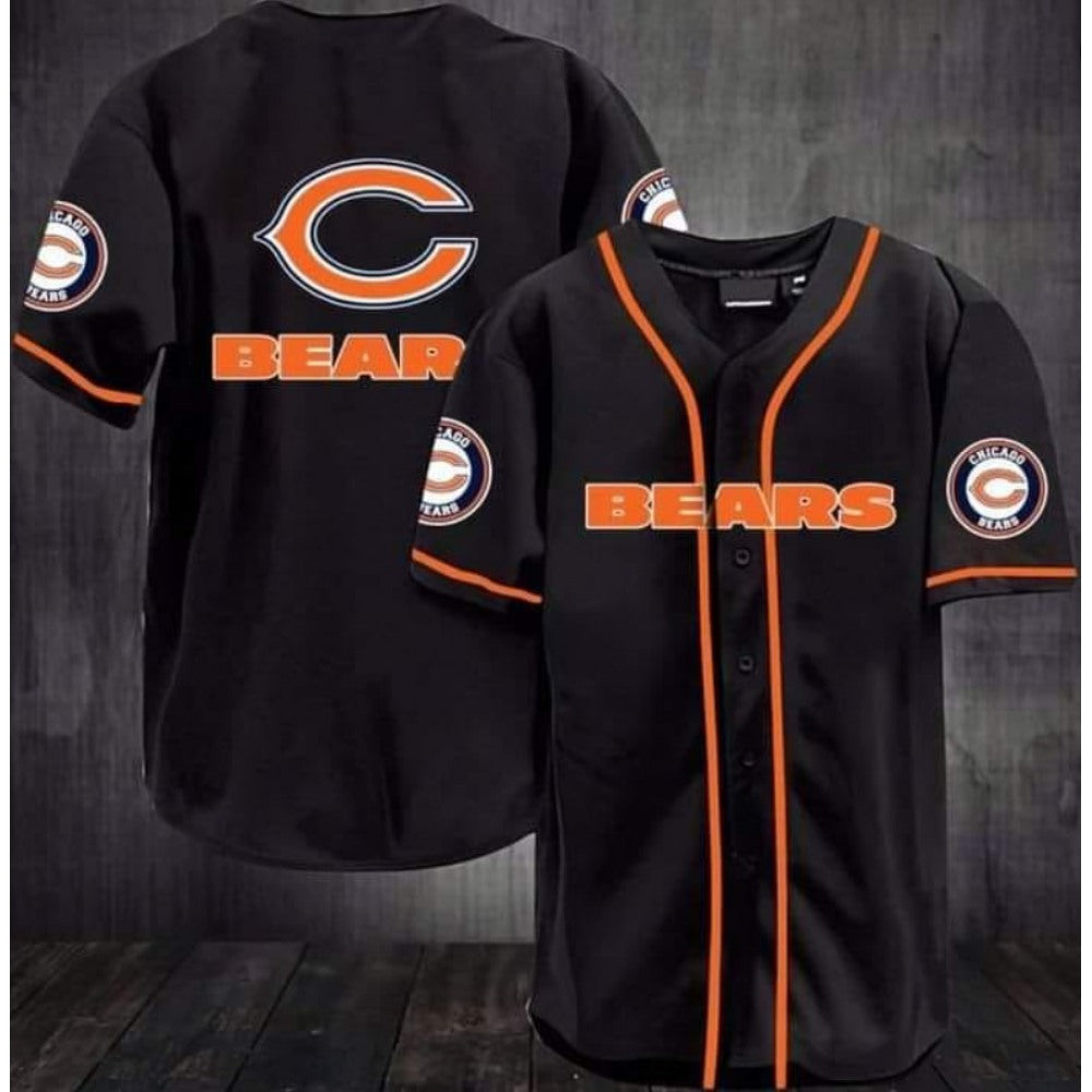 Men's Chicago Bears Baseball Jersey Shirt 