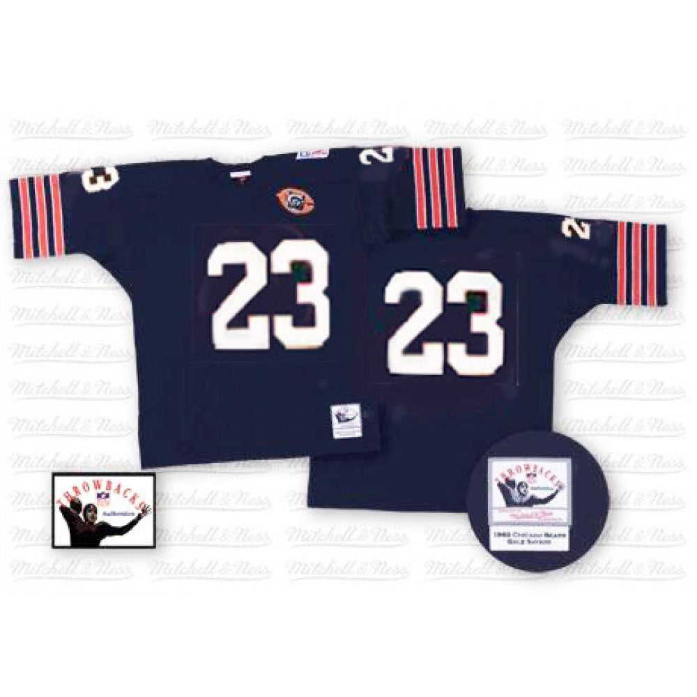 Mitchell and Ness Bears #23 Devin Hester Blue Big No. Stitched NFL Jersey 