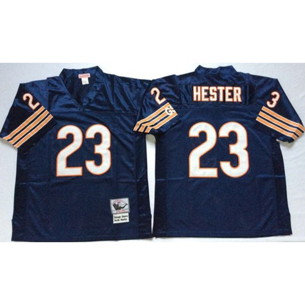 Mitchell&Ness Bears #23 Devin Hester Blue Small No. Throwback Stitched NFL Jersey 