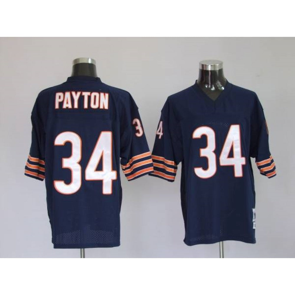 Mitchell & Ness Bears #34 Walter Payton Blue Stitched Throwback NFL Jersey 