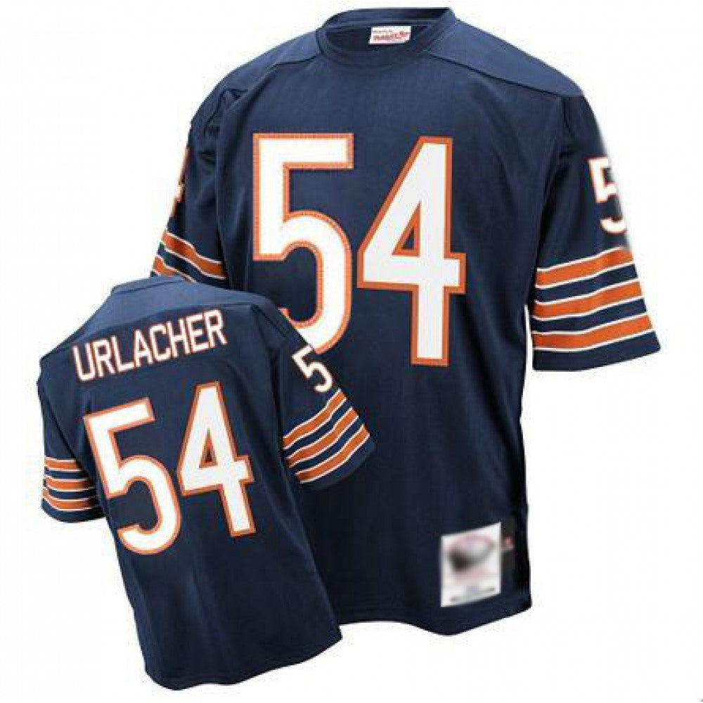 Mitchell and Ness Bears #54 Brian Urlacher Blue Stitched Throwback NFL Jerseys 