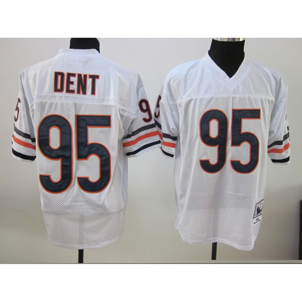 Mitchell and Ness Bears #95 Richard Dent White Stitched NFL Jersey 