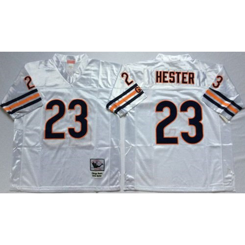 Mitchell&Ness Bears #23 Devin Hester White Small No. Throwback Stitched NFL Jersey 