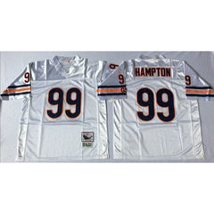 Mitchell&Ness Bears #99 Dan Hampton White Small No. Throwback Stitched NFL Jersey 