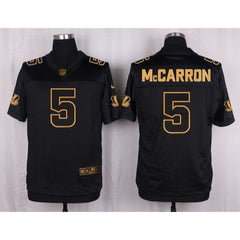 Bengals #5 AJ McCarron Black Men's Stitched NFL Elite Pro Line Gold Collection Jersey 