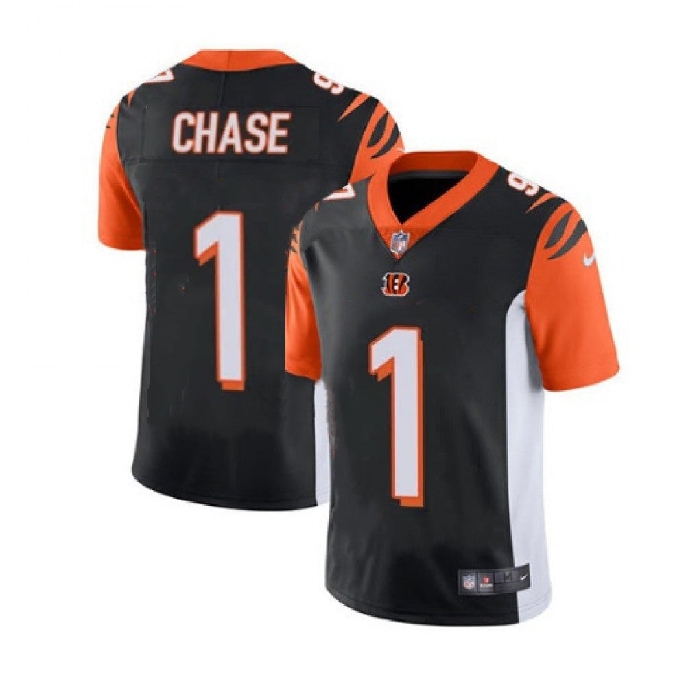 Men's Cincinnati Bengals #1 Ja'Marr Chase Black Vapor Untouchable Limited Stitched Jersey 