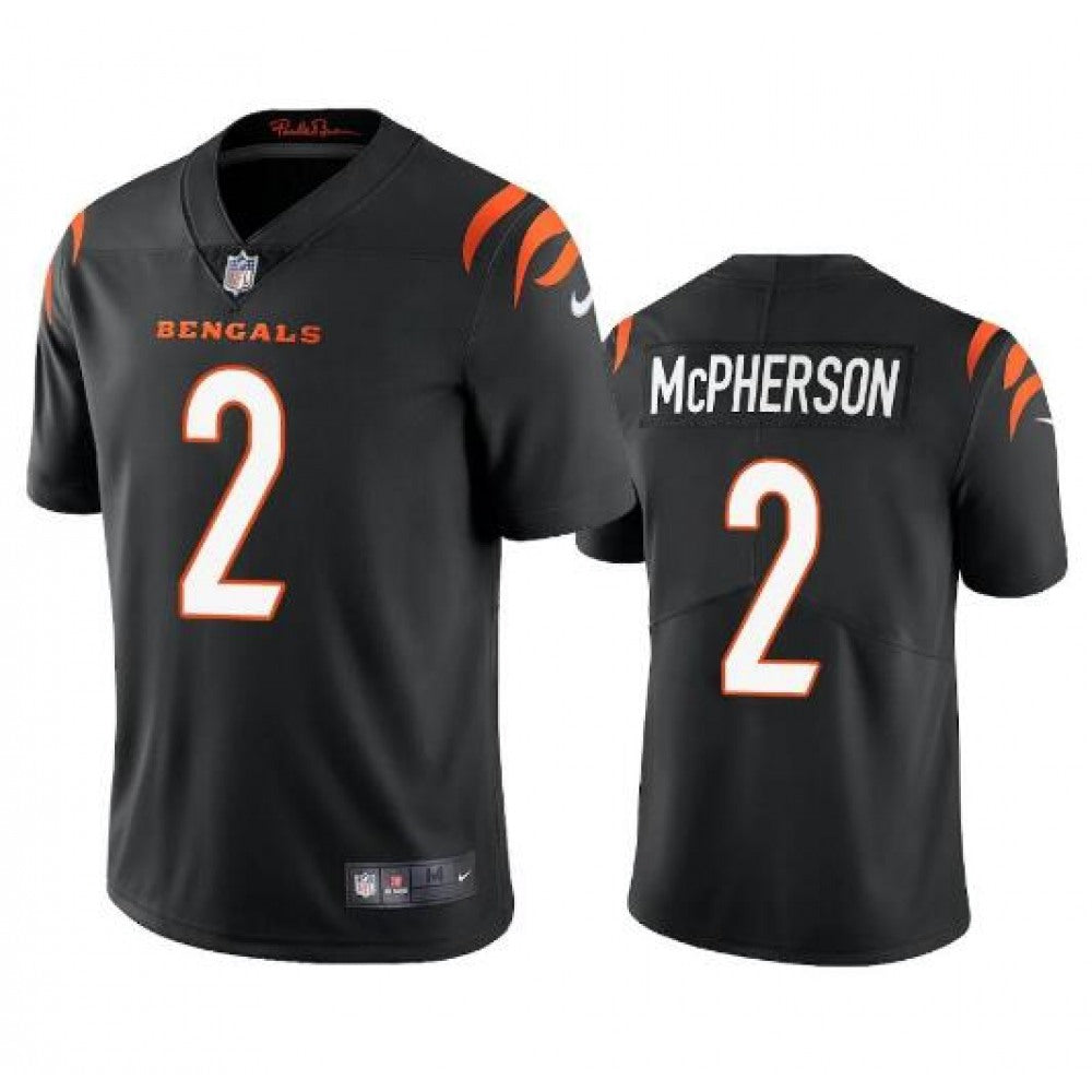 Men's Cincinnati Bengals #2 Evan McPherson Black Vapor Untouchable Limited Stitched Jersey 