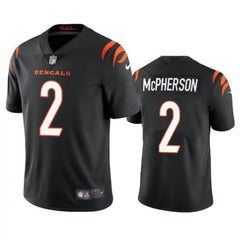 Men's Cincinnati Bengals #2 Evan McPherson Black Vapor Untouchable Limited Stitched Jersey 