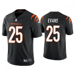 Men's Cincinnati Bengals #25 Chris Evans 2021 Black Vapor Untouchable Limited Stitched Jersey 