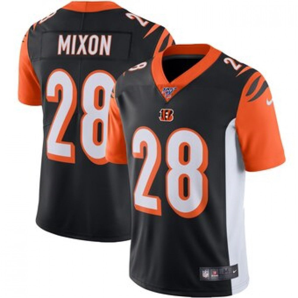 Men's Cincinnati Bengals #28 Joe Mixon Black 2019 100th Season Vapor Untouchable Limited Stitched NFL Jersey 