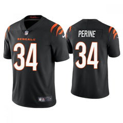 Men's Cincinnati Bengals #34 Samaje Perine 2021 Black Vapor Untouchable Limited Stitched Jersey 