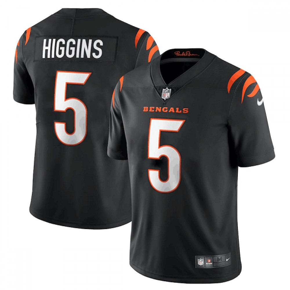 Men's Cincinnati Bengals #5 Tee Higgins Black Vapor Untouchable Limited Stitched Jersey 
