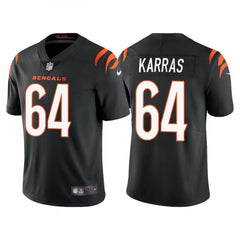 Men's Cincinnati Bengals #64 Ted Karras Black Vapor Untouchable Limited Stitched Jersey 