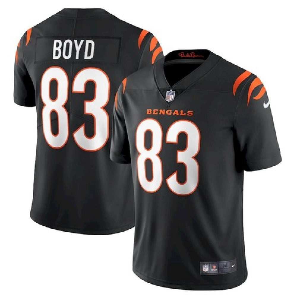Men's Cincinnati Bengals #83 Tyler Boyd 2021 New Black Vapor Untouchable Limited Stitched Jersey 