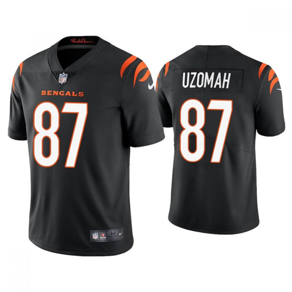 Men's Cincinnati Bengals #87 C.J. Uzomah 2021 New Black Vapor Untouchable Limited Stitched Jersey 