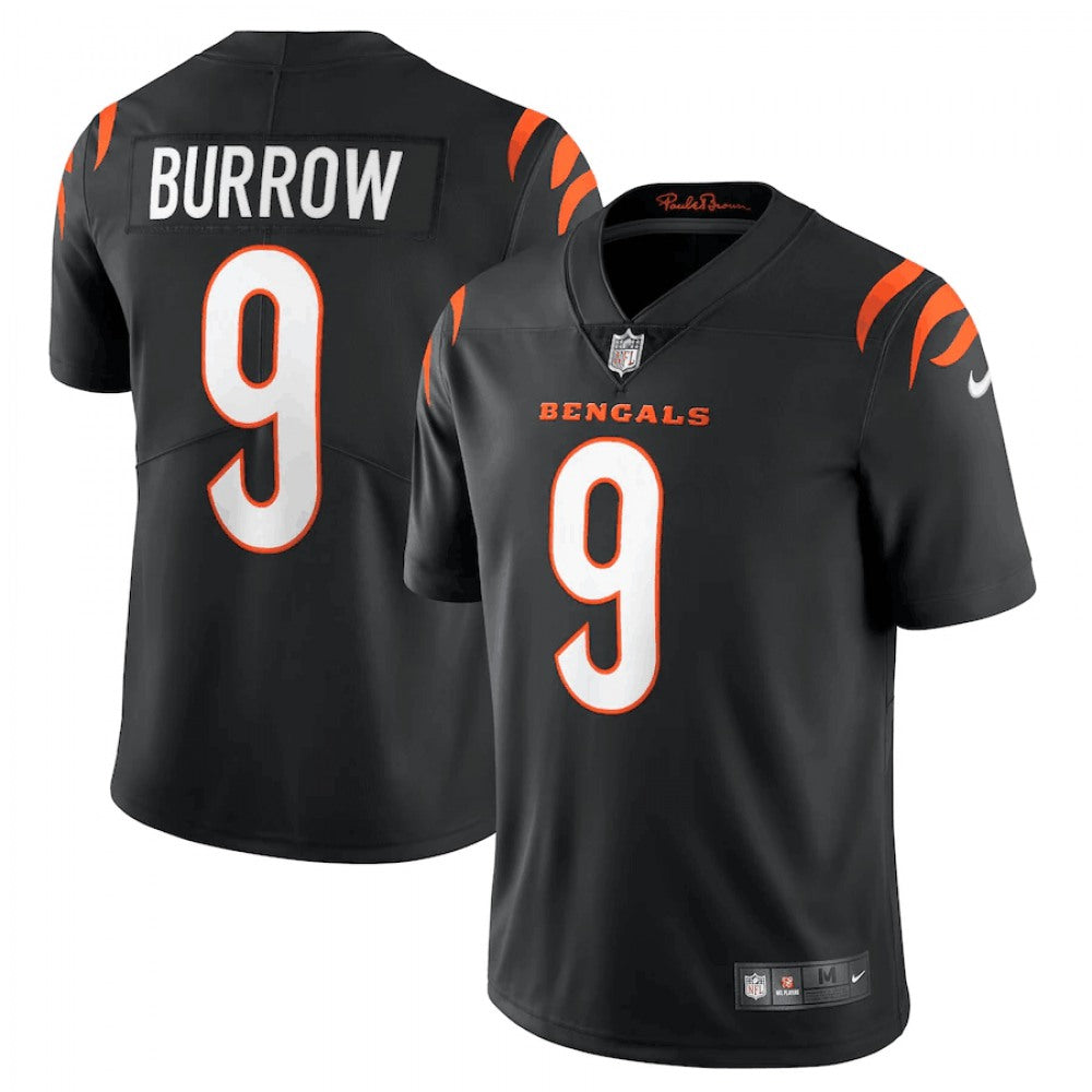 Men's Cincinnati Bengals #9 Joe Burrow 2021 New Black Vapor Untouchable Limited Stitched Jersey 