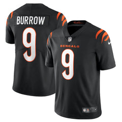 Men's Cincinnati Bengals #9 Joe Burrow 2021 New Black Vapor Untouchable Limited Stitched Jersey 