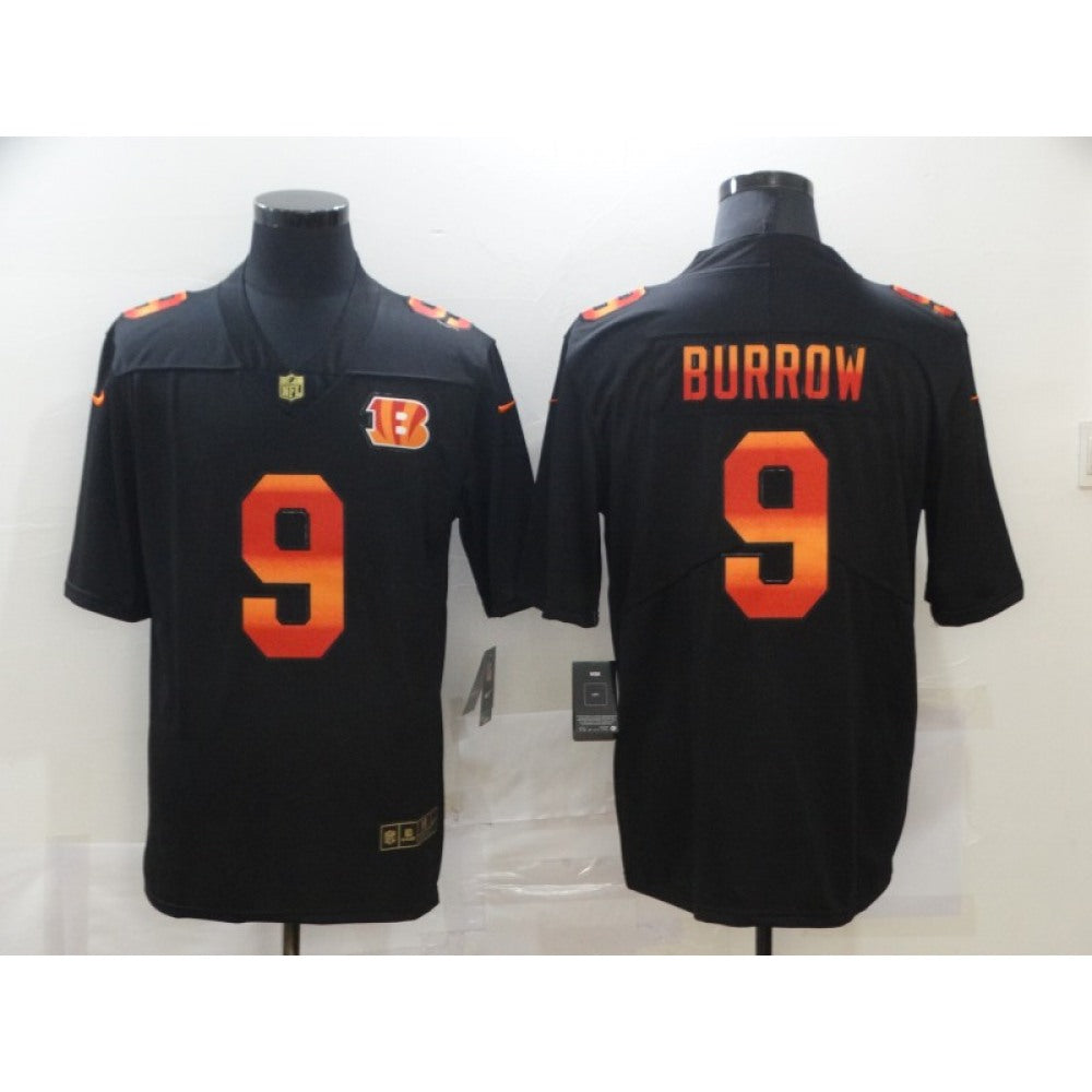 Men's Cincinnati Bengals #9 Joe Burrow 2020 Black Fashion Limited Stitched Jersey 