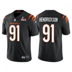 Men's Cincinnati Bengals #91 Trey Hendrickson 2022 Black Super Bowl LVI Vapor Limited Stitched Jersey 