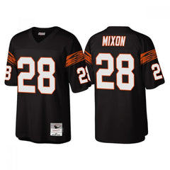 Men's Cincinnati Bengals #28 Joe Mixon Black Throwback Legacy Stitched Jersey 