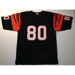 Men's Cincinnati Bengals #80 Cris Collinsworth Black Throwback Stitched Jersey 
