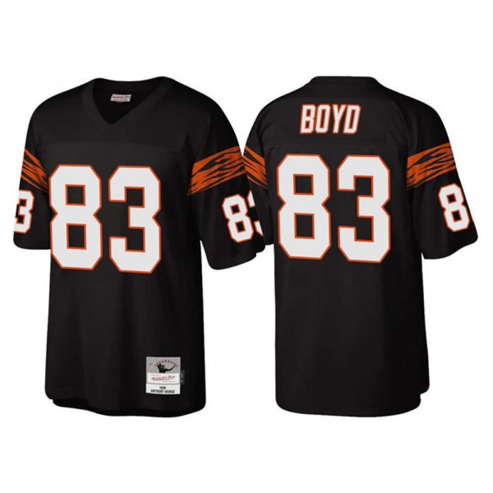 Men's Cincinnati Bengals #83 Tyler Boyd Black Throwback Legacy Stitched Jersey 