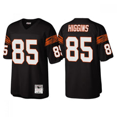 Men's Cincinnati Bengals #85 Tee Higgins Black Throwback Legacy Stitched Jersey 