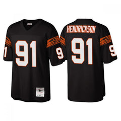 Men's Cincinnati Bengals #91 Trey Hendrickson Black Throwback Legacy Stitched Jersey 