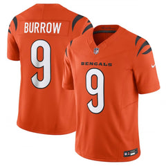 Men's Cincinnati Bengals #9 Joe Burrow Orange 2023 F.U.S.E. Vapor Untouchable Limited Stitched Jersey 