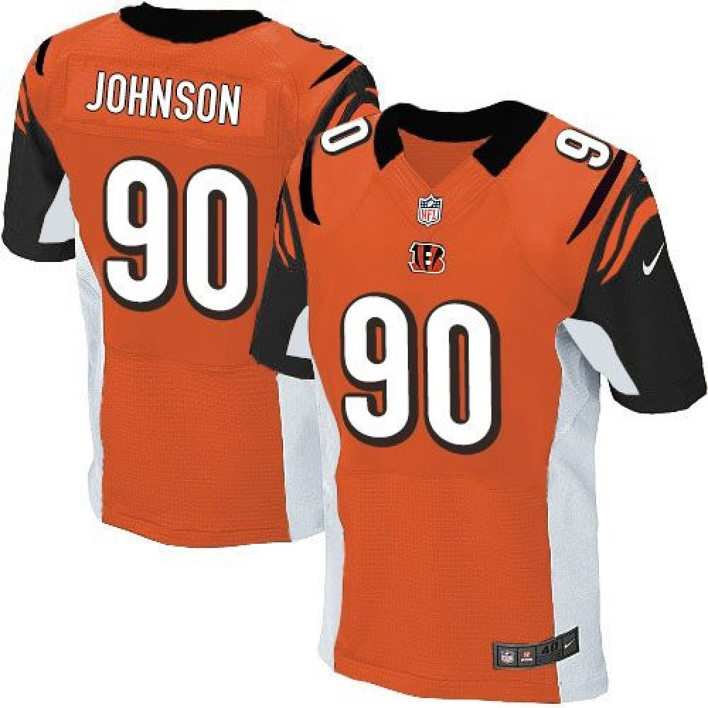 Bengals #90 Michael Johnson Orange Alternate Men's Stitched NFL Elite Jersey 