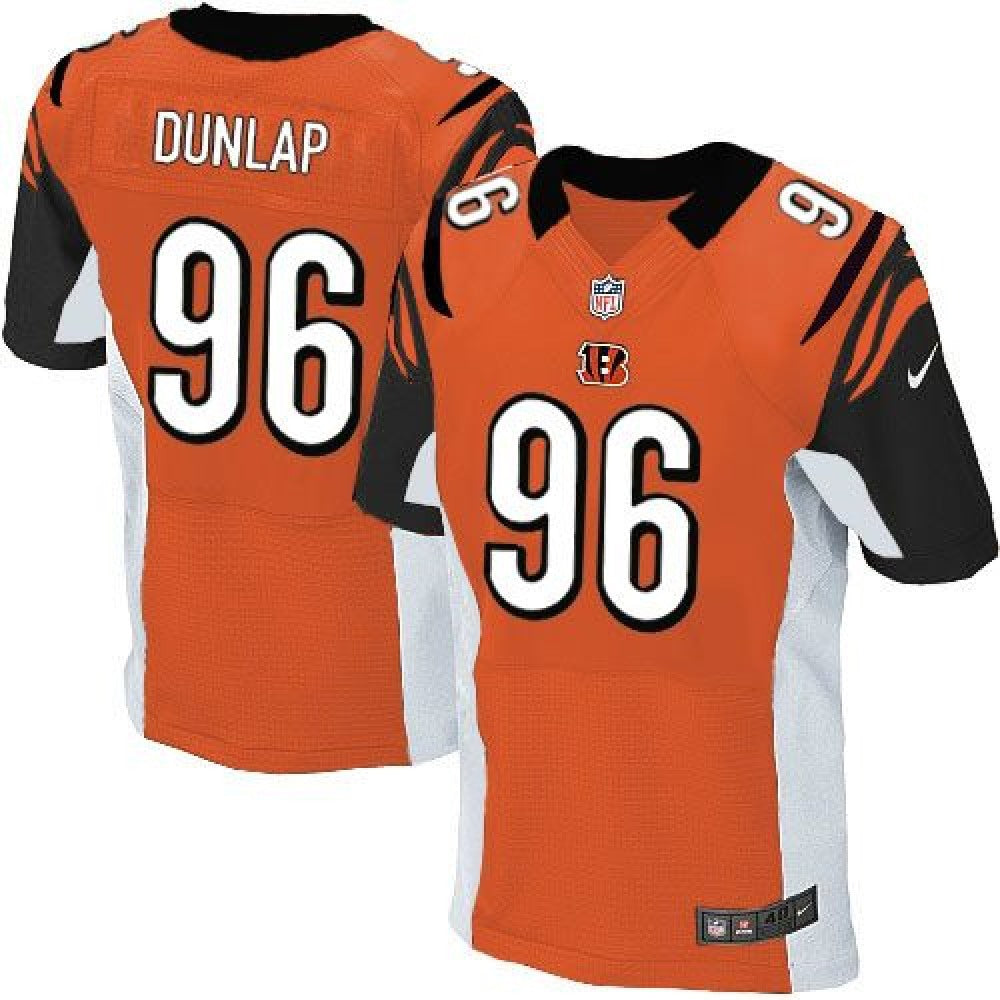 Bengals #96 Carlos Dunlap Orange Alternate Men's Stitched NFL Elite Jersey 