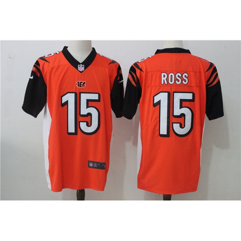 Men's Cincinnati Bengals #15 John Ross Orange Stitched NFL Vapor Untouchable Limited Jersey 
