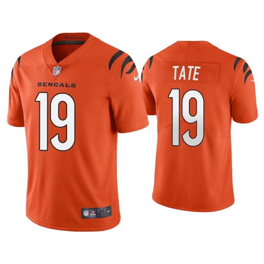 Men's Cincinnati Bengals #19 Auden Tate 2021 Orange Vapor Untouchable Limited Stitched Jersey 