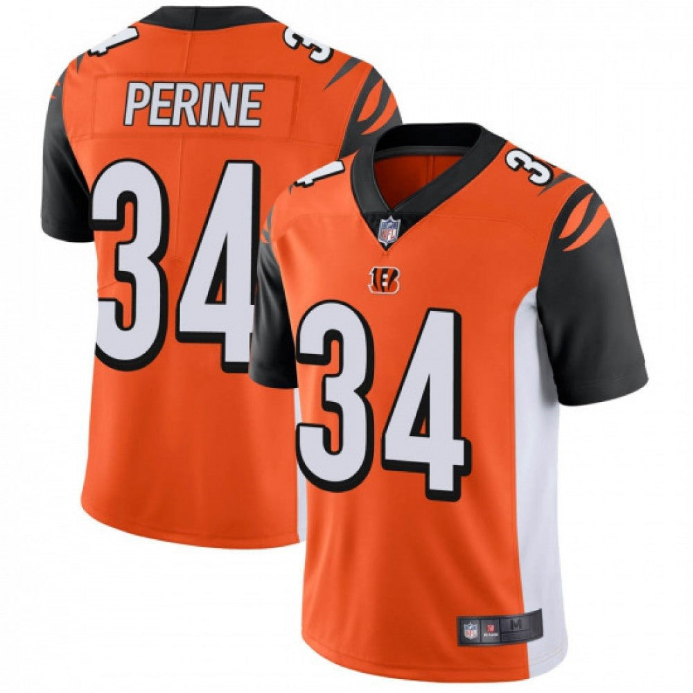 Men's Cincinnati Bengals #34 Samaje Perine Orange Vapor Untouchable Limited Stitched Jersey 