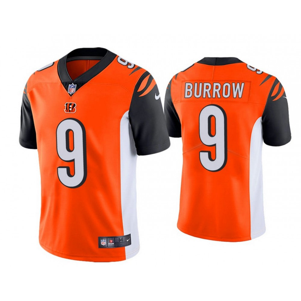 Men's Cincinnati Bengals #9 Joe Burrow Orange Vapor Untouchable Limited Stitched NFL Jersey 