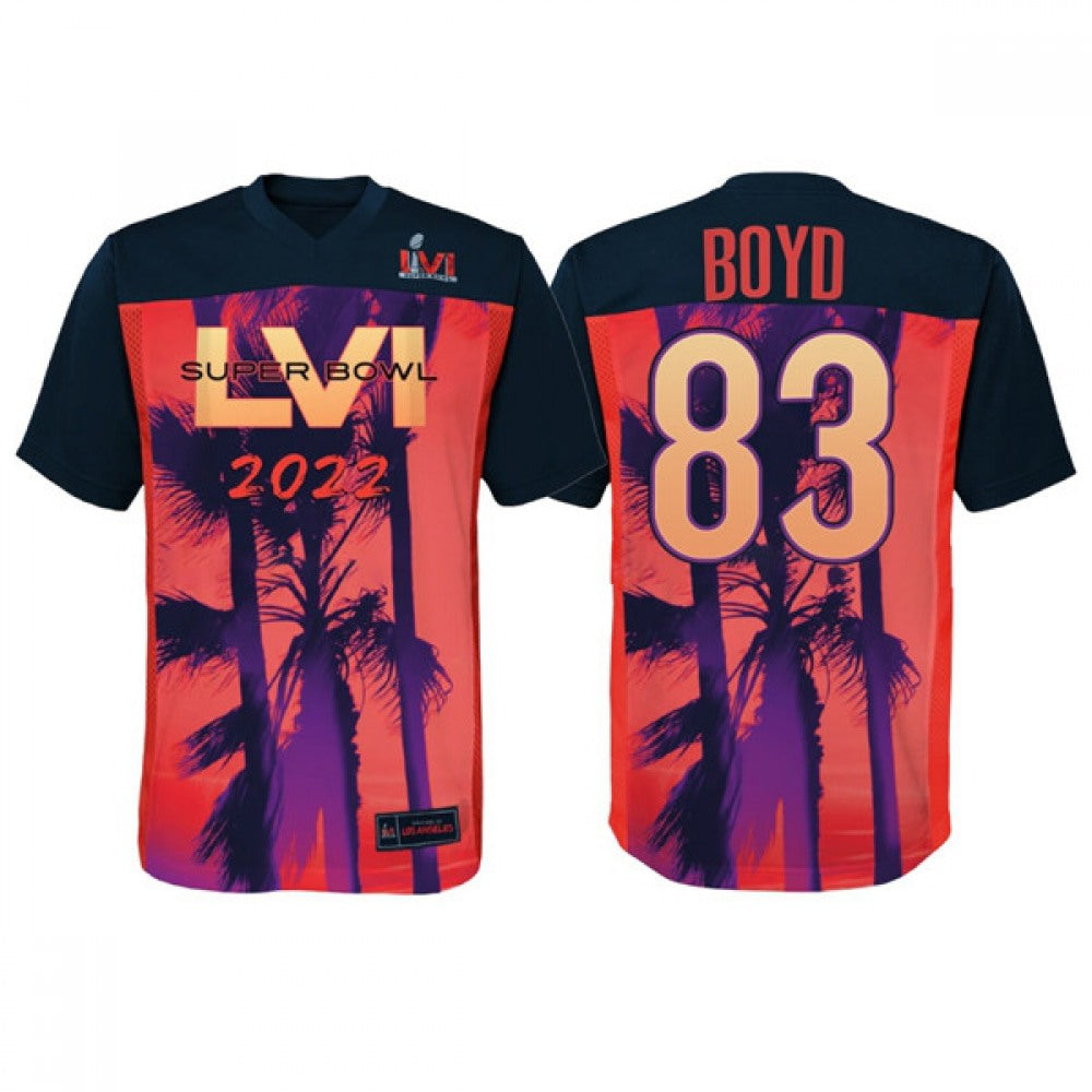 Men's Cincinnati Bengals #83 Tyler Boyd Super Bowl LVI Red/Black Stitched Jersey 