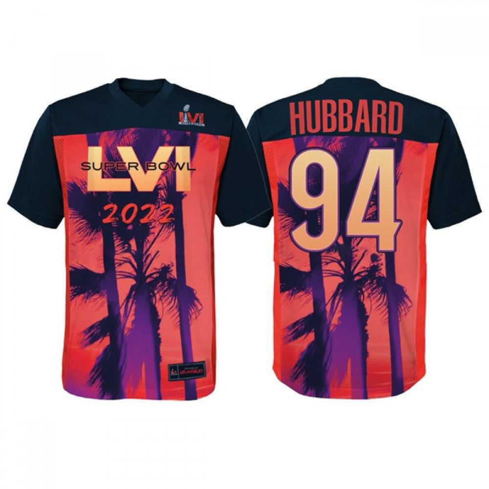 Men's Cincinnati Bengals #94 Sam Hubbard Super Bowl LVI Red/Black Stitched Jersey 