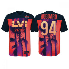Men's Cincinnati Bengals #94 Sam Hubbard Super Bowl LVI Red/Black Stitched Jersey 